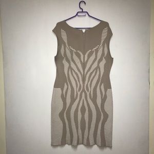 Beige Calvin Klein Bodycon Dress